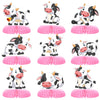 9 Pcs Pink Cow Honeycomb Centerpieces Farm Animals Cow Table Topper Honeycomb Pink Cow Theme Party Honeycomb 3D Cow Print Table Decoration For Girl Party Baby Shower Western Cowboy Party Supplies
