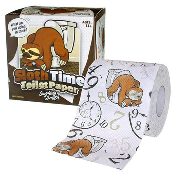 Sloth Time Funny Toilet Paper - Gag Gifts for Men, Women, Kids & Teens - Joke Novelty Toilet Roll - Prank Stuff for Adults - Slo