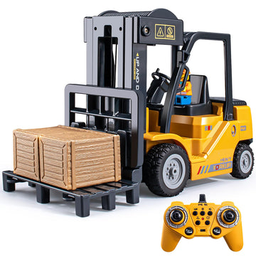 Vijisuki 2.4Ghz Remote Control Forklift Toys,Rc Forklift Truck With Spray, Cool Lights,Sound,1/24 Scale 11 Channel Rechargeable