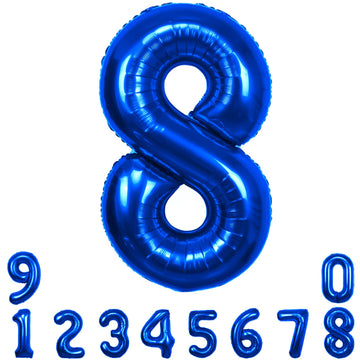40 Inch Blue Number 8 Balloon Extra Big Size Jumbo Mylar Foil Helium Balloons 8 For Birthday Party Celebration Decorations Gradu