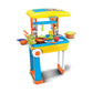 Toy Chef 2-in-1 Travel Suitcase Kitchen Set for Children | Includes Toy Pots, Pans, Dishes, Utensils & Foods ABS Plastic Pretend