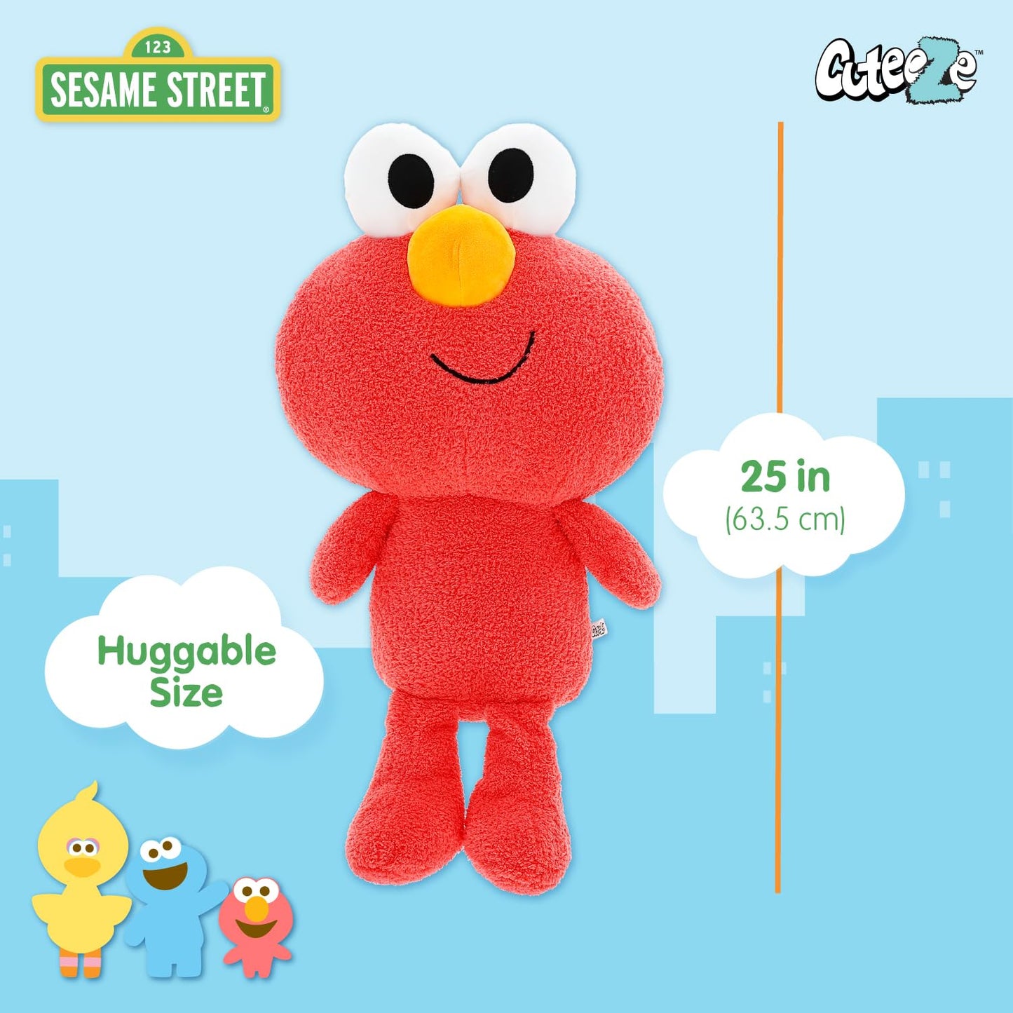 Kids Preferred Elmo Sesame Street Toys Jumbo Stuffed Animal, Developmental Toys For 1 Year Old, Elmo Plush