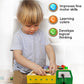 Toddler Montessori Busy Board - Wooden Educational Toy With Lights, Switches, Relay, Key, Bulbs, Sensory Board On Wheels - Presc
