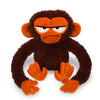 YOTTOY Grumpy Monkey Plush Toy - 7.5" Soft Stuffed Animal, Shaggy Brown Fur, Model 688