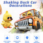 Wonuu Bobble Heads Ducks, Car Dashboard Decor Cute Yellow Shaking Head Duck Doll For Car Interior Ornament With Glasses, Necklace And Funny Accessories (Duck Cool)