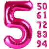 Hot Pink 5 Balloon, Number Balloons 40 Inch, 5Th Birthday Balloon Decorations, Hot Pink Party Supplies, 5 Number Balloons, Numbe