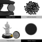 100Pcs 28.5Mm/1.12Inch Textured Plastic Black Round Miniature Bases, Model Base For Gaming Miniatures Or Wargames Table Top Game