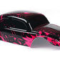 Custom Body Muddy Hot Pink Over Black Compatible for 1/10 Slash 4x4 VXL 2WD Slayer RC Car or Truck (Truck not Included) SSB-BB-0
