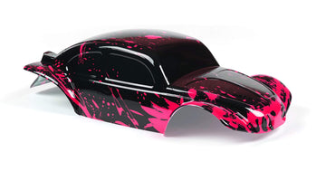 Custom Body Muddy Hot Pink Over Black Compatible for 1/10 Slash 4x4 VXL 2WD Slayer RC Car or Truck (Truck not Included) SSB-BB-0