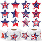 DECYOOL 800 Pcs 4th of July Patriotic Stickers Roll, Red White and Blue Star Stickers USA Patriotic Envelope Sealing Labels for 