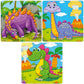 Fiddlys Wooden Jigsaw Puzzles For Kids & Children - 9 Pieces Each, Pack Of 3|Double Layered Front & Back Print| Educational Toy 
