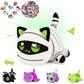 Kowsi 69-Pcs ? Mummy Cat Plush + 60-Sticker + 8-Pcs Shoe Charms - Ghost Cat Collection - 100% Embroidered Plushie - Cat Stuffed Animal Collectible (Mummy Cat)