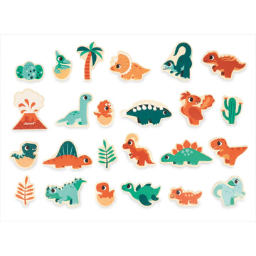 Janod Wooden Magnets - Imagination And Creativity Sets (Dinosaurs)