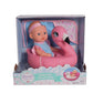 DREAM COLLECTION 10 Bath Time Baby Doll with Flamingo, Pink