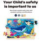 Moinkidz 48 Piece Puzzles For Kids Ages 3-5 With Unique Puzzle Pieces, Wooden Jigsaw Puzzle For 3 4 5 6 7 8 Year Old, Ocean Animal Toddler Puzzles For Kids Ages 4-8 With Storage Tray