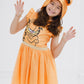 Garfield Little Girls Cosplay Tulle Dress Orange 7-8