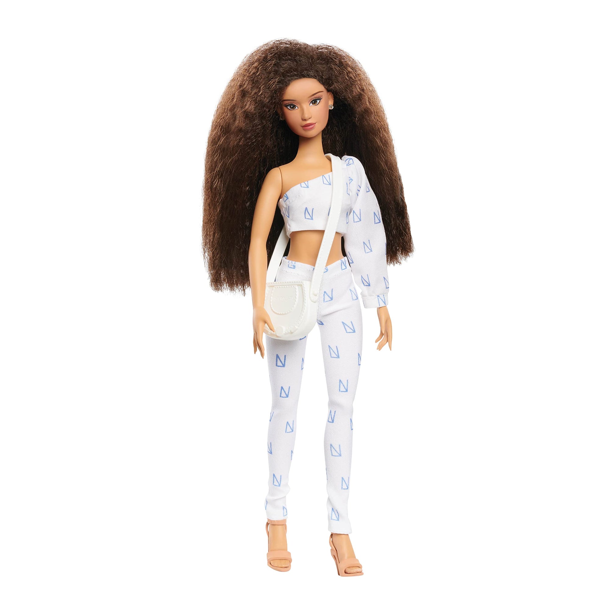 Purpose Toys Naturalistas 11.5-Inch Fashion Doll And Accessories Kelsey, 4B Textured Hair, Light Brown Skin Tone