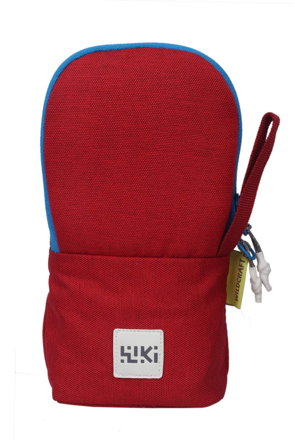 Wildcraft Wiki New Vertical Design Single Zipper Coloured HighDensity Diamond Polyester Pencil/Travel Pouch (Blood Red)