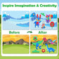 Zmlm Foil Art Kit For Kids - Arts Crafts Fun Mess Free Activity, Gifts For Ages 4 5 6 7 8 9 Girls Boys, Crafts For Kids Creative Birthday Easter Valentines Gifts Toys (Dinosaur & Animal)
