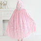Purfeel Girls Cape For Elsa Dress Up Kids Hooded Cloak Costume Pink 7-10Years