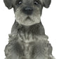 Ebros Realistic Miniature Schnauzer Puppy Statue 5.75' Tall Animal Dog Collectible Lifelike Schnauzer Figurine Decor