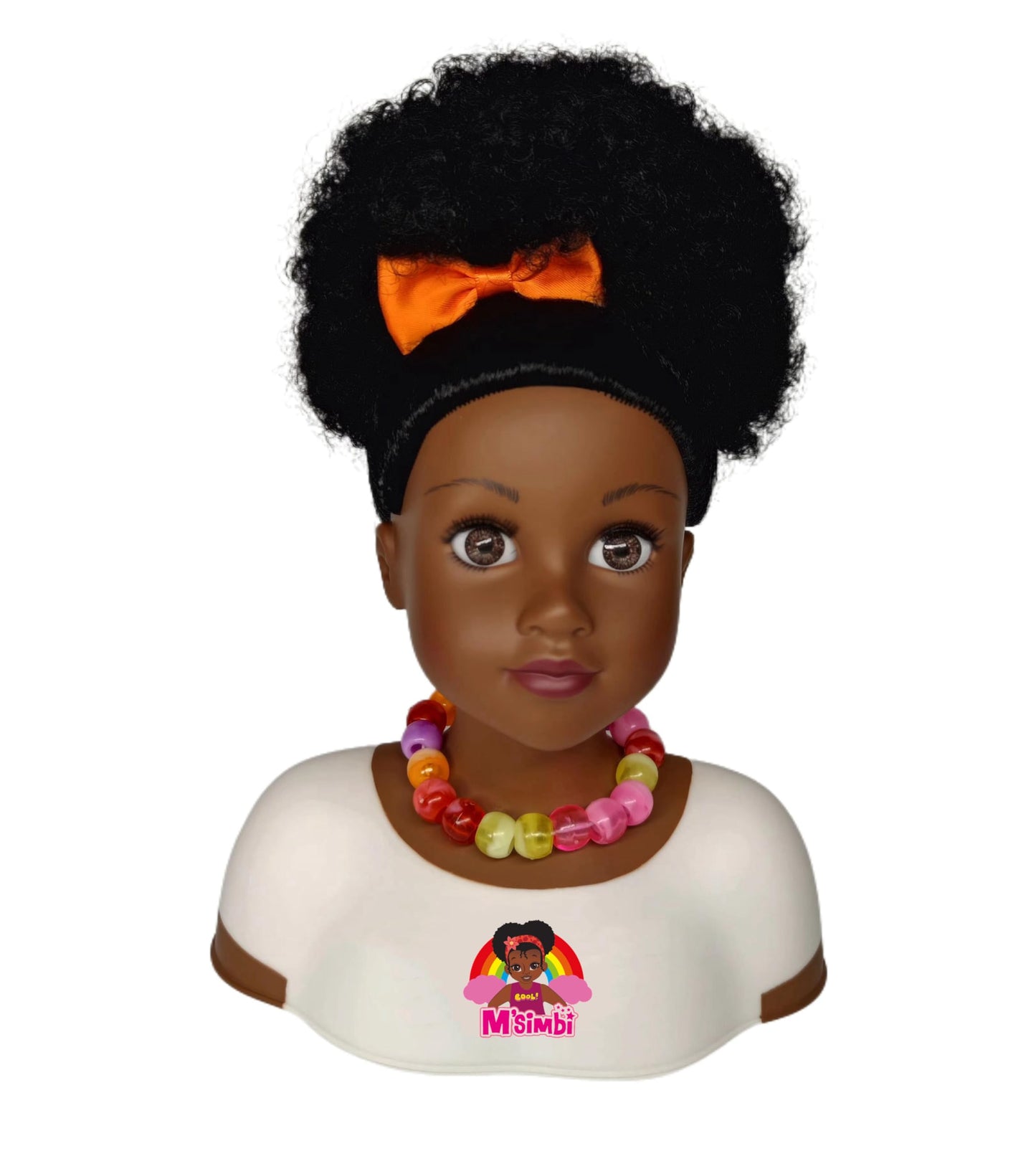 Black African Brown Styling Head Dolls With Curly Afro Hair And 5 Accessories, For Kids, Kids Toys For Ages 3 Up (Msimbi 01, 11