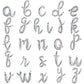 TONIFUL 52 Pcs 16 Inch Silver Cursive Letter A-Z Balloons,Cursive Custom Phrase Foil Alphabet DIY Personalized Phrase Banner for