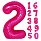 40 Inch Giant Hot Pink Number 2 Balloon, Helium Mylar Foil Number Balloons For Birthday Party, 2Nd Birthday Decorations For Kids