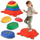 Kirumie Crab Stepping Stones For Kids, Non-Slip Plastic Balance River Stones For Kids, Promoting Children 'S Coordination Skills