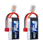 Zeee 2S 2200mAh Shorty Lipo Battery 7.4V 50C RC Battery with Deans Connector Soft Pack for 1/16 Slash RC Car RC Truck RC Helicop