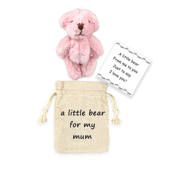 Luokifur Pocket Bear Gift Teddy Bear Mom I Love You Keepsake(Mum)