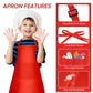 NACHLYNN 4 Pieces Kids Aprons Adjustable Toddler Apron with 2 Pockets for Kids Painting Cooking Baking Crafts Activity (Multicol