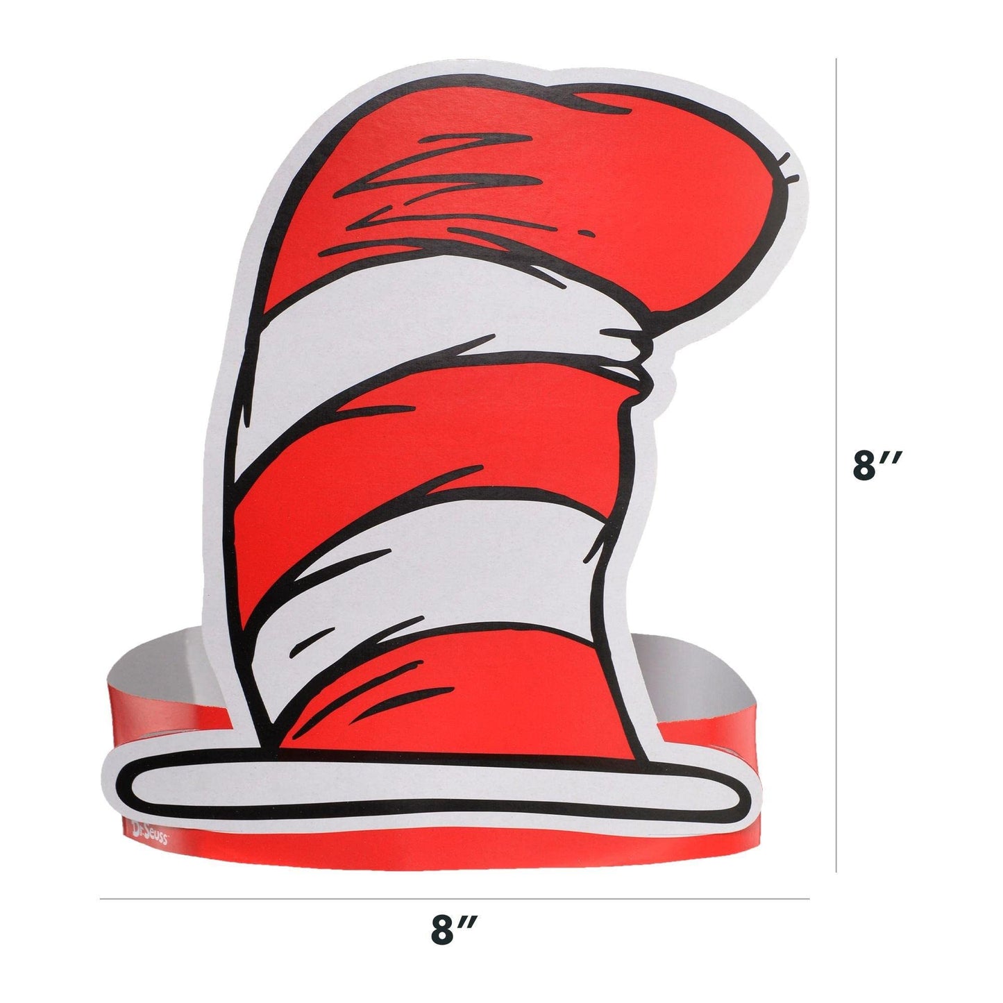 Amscan Dr. Seuss Cat In The Hat Paper Hats for Kids, 36 Count - Red & White Striped Party City Paper Hat for Boys & Girls - Birt