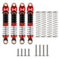 INJORA 53mm 6g Each Shocks- Absorber Oil Threaded Damper for TRX4M TRX4MT 1/18 RC Crawler Upgrade(Red)