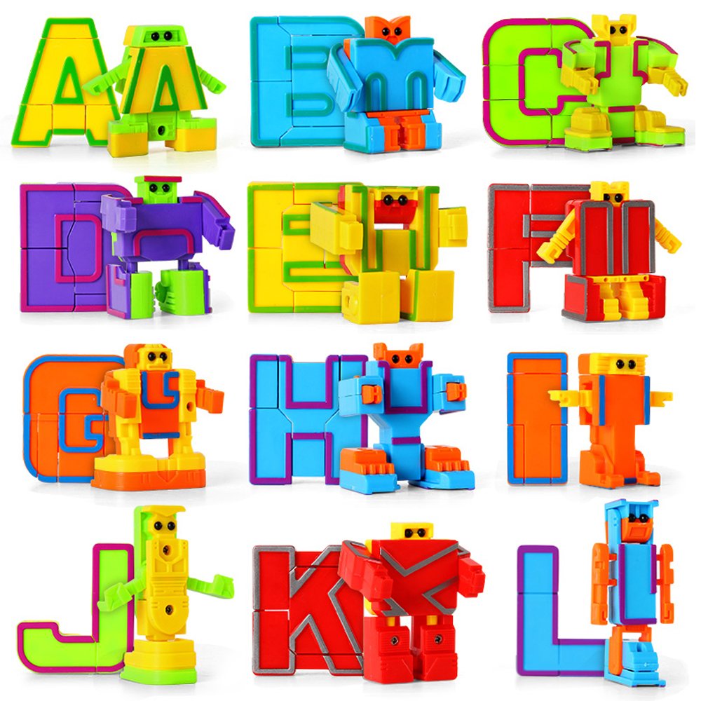 miYou Alphabet Robots Toy for Kids ABC Learning Education Preschool Toys 26 Pieces/Gift Box