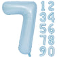 40 In Matte Blue Number Balloons Helium Foil Mylar Balloon Birthday Party Banquet Decoration Digital 7