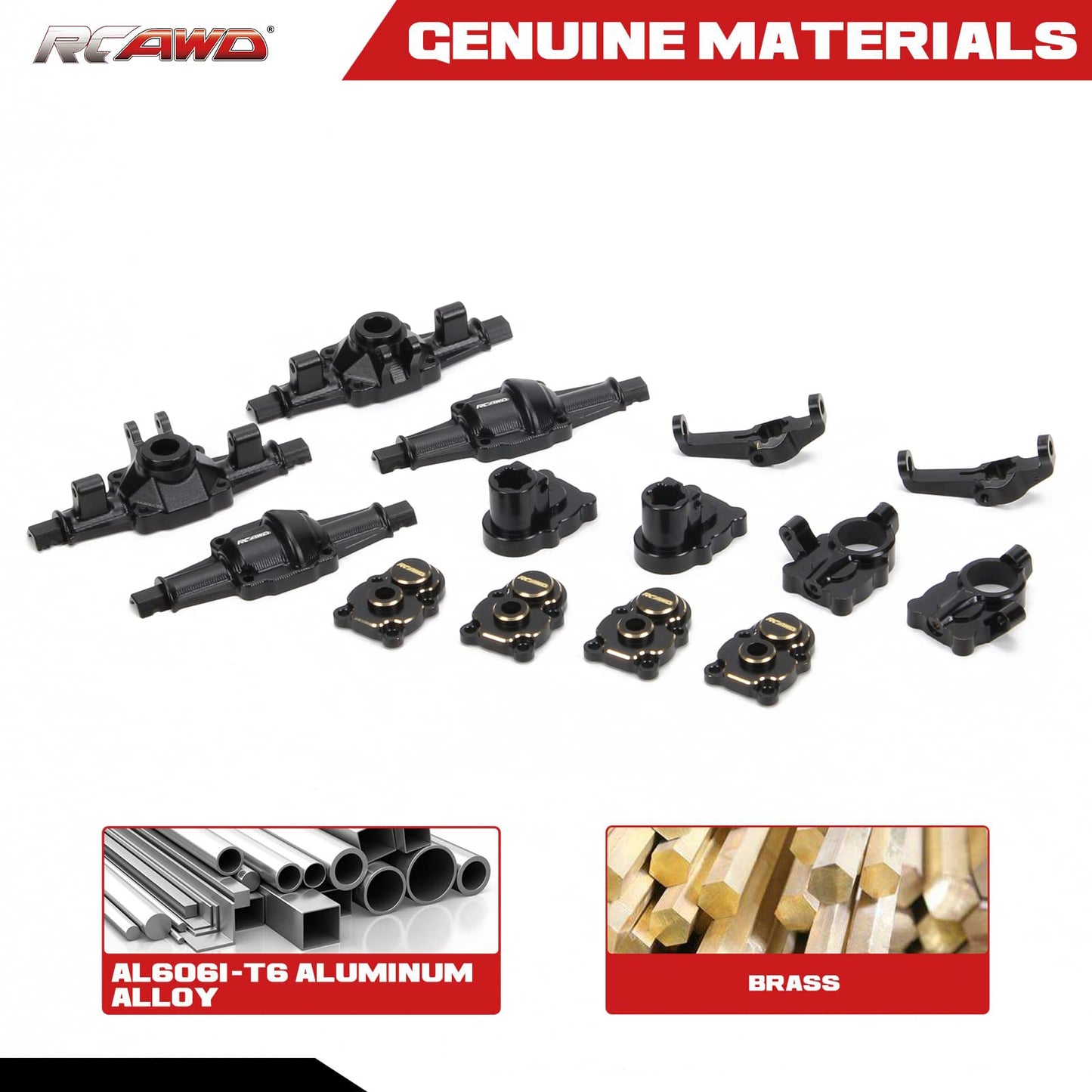 RCAWD Alloy FCX24 Portal Axles Case Set for FMS 1/24 FCX24 Portal Axle Upgrade Parts