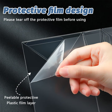 Jetec 30 Pcs Clear Plastic Toy Protector Case 4 Inch Toy Display Case Vinyl Collectible Figure Display Case Toy Clear Soft Protector Box For Toy Protection