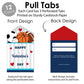 Big Dot Of Happiness Go, Fight, Win - Sports - All-Star Cards For Kids - Happy Valentines Day Pull Tabs - Set Of 12