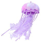 Double Bread Jellyfish Plush Toy - Cute Sea Animal Stuffed Animal, Bright Purple, Polyester, Perfect for Birthday Room Decor