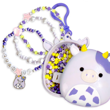 Squishmallows Original Bubba The Cow Bracelet Kit, Bracelet Making Kit, Friendship Bracelet Kit, Charm Bracelet, Charm Bracelet 