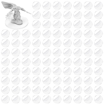 DisplayMore 100Pcs Round Plastic Model Bases 40mm/1.57 inch Wide 2mm Thick for Gaming Miniatures or Wargames Role Playing Board 