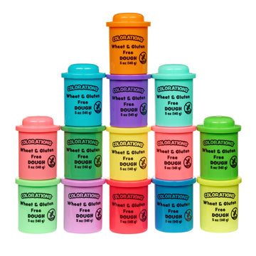 Colorations Wheat & Gluten Free Dough Variety Pack - 14 Colors (5 oz Each) | Non-Toxic, Play Dough, Bulk Set, Sensory Kit, Party