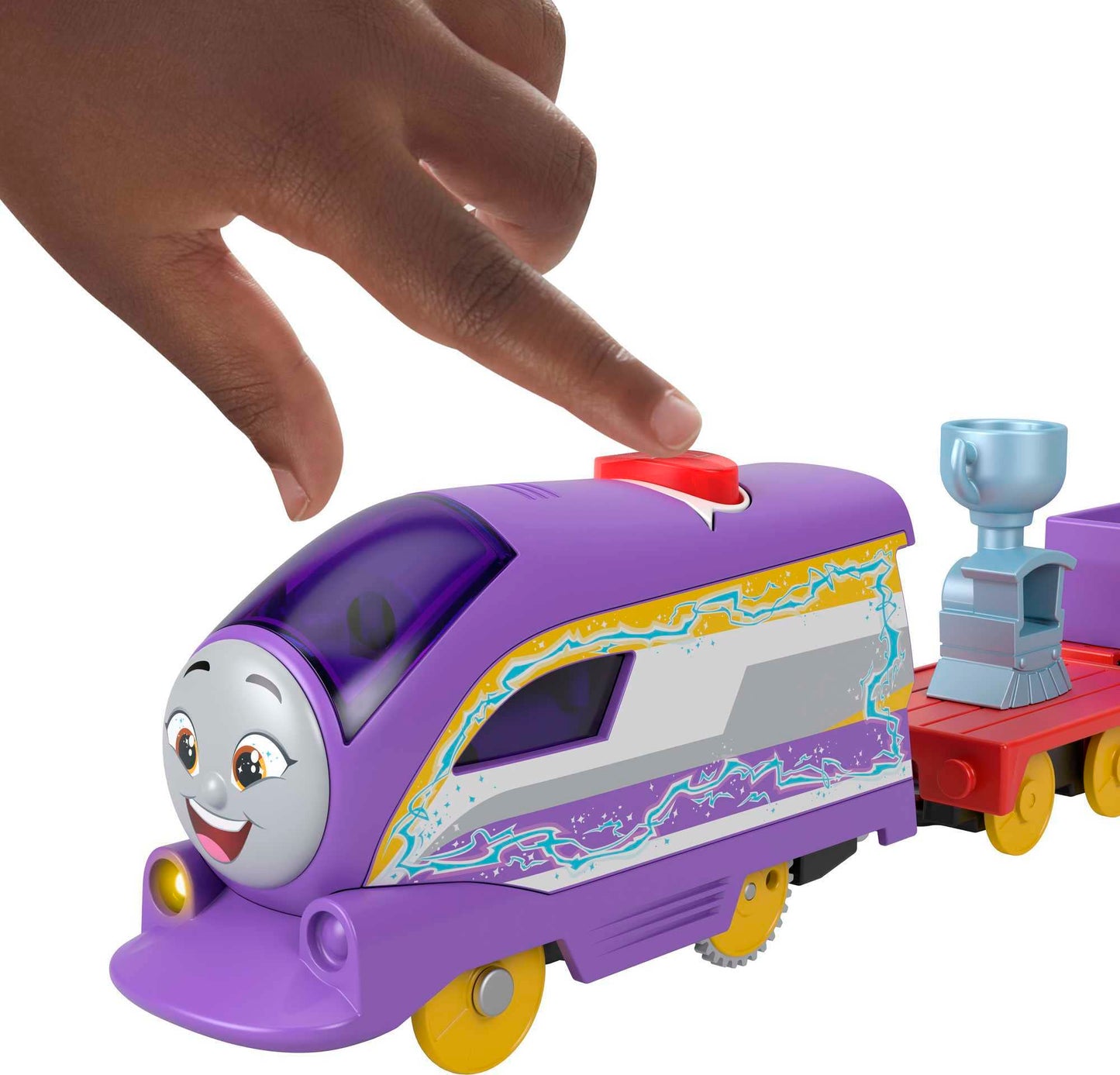 THOMAS & FRIENDS Motorized Toy Train Talking Kana Engine with Sounds, Cargo Car, Standard Size, Plastic, Ages 3+