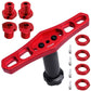 Hobbypark Aluminum 17Mm Hex Wheel Hubs & Nuts W/Wrench For 1/10 Scale Traxxas E-Revo, Revo 3.3, E-Maxx, Summit (With Red Adapter