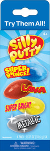 Crayola Silly Putty Specialty Variety Pack, 4 Ct, Fidget Toys for Kids, Sensory Putty