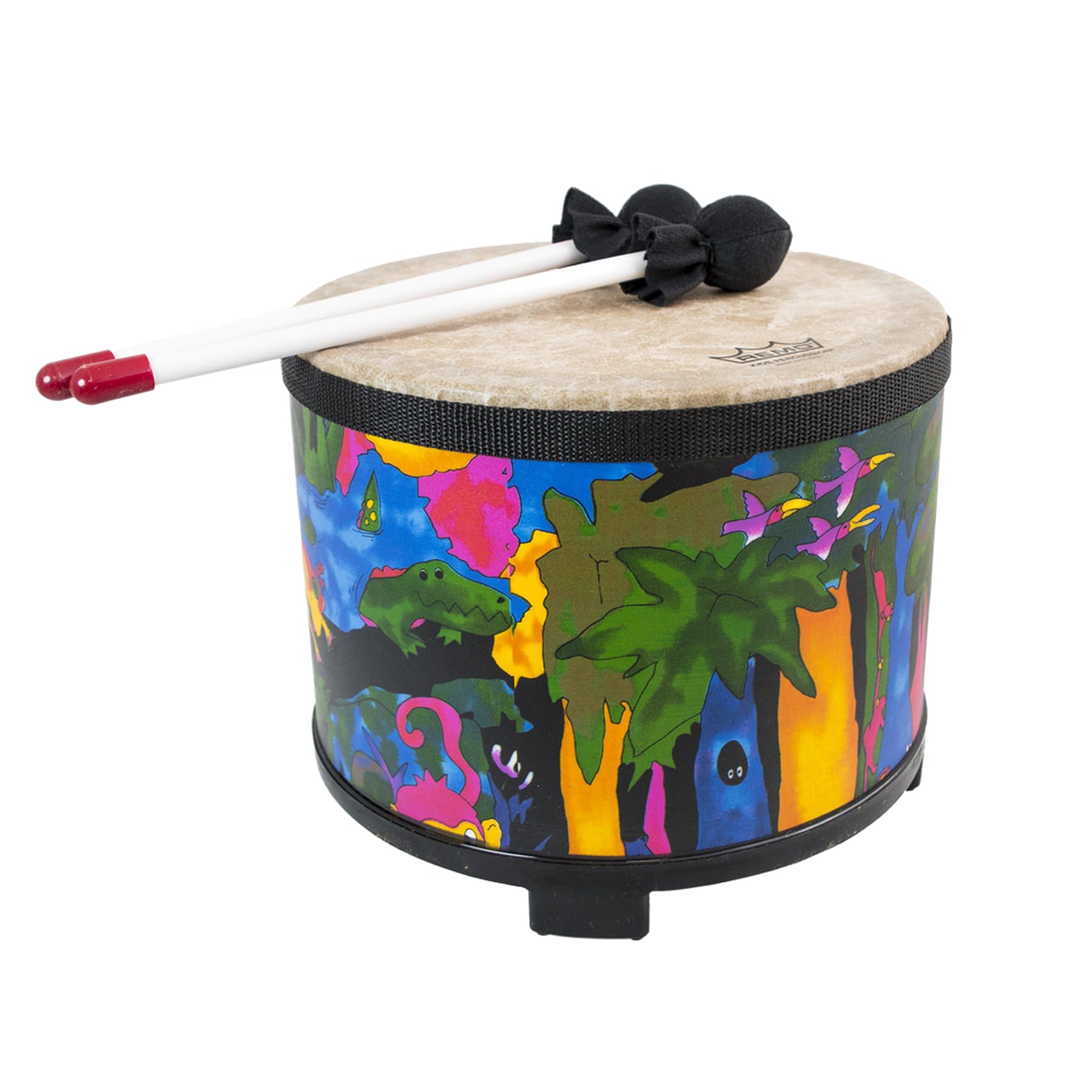 Remo KD-5080-01 Kids Percussion Floor Tom Drum - Fabric Rain Forest  10