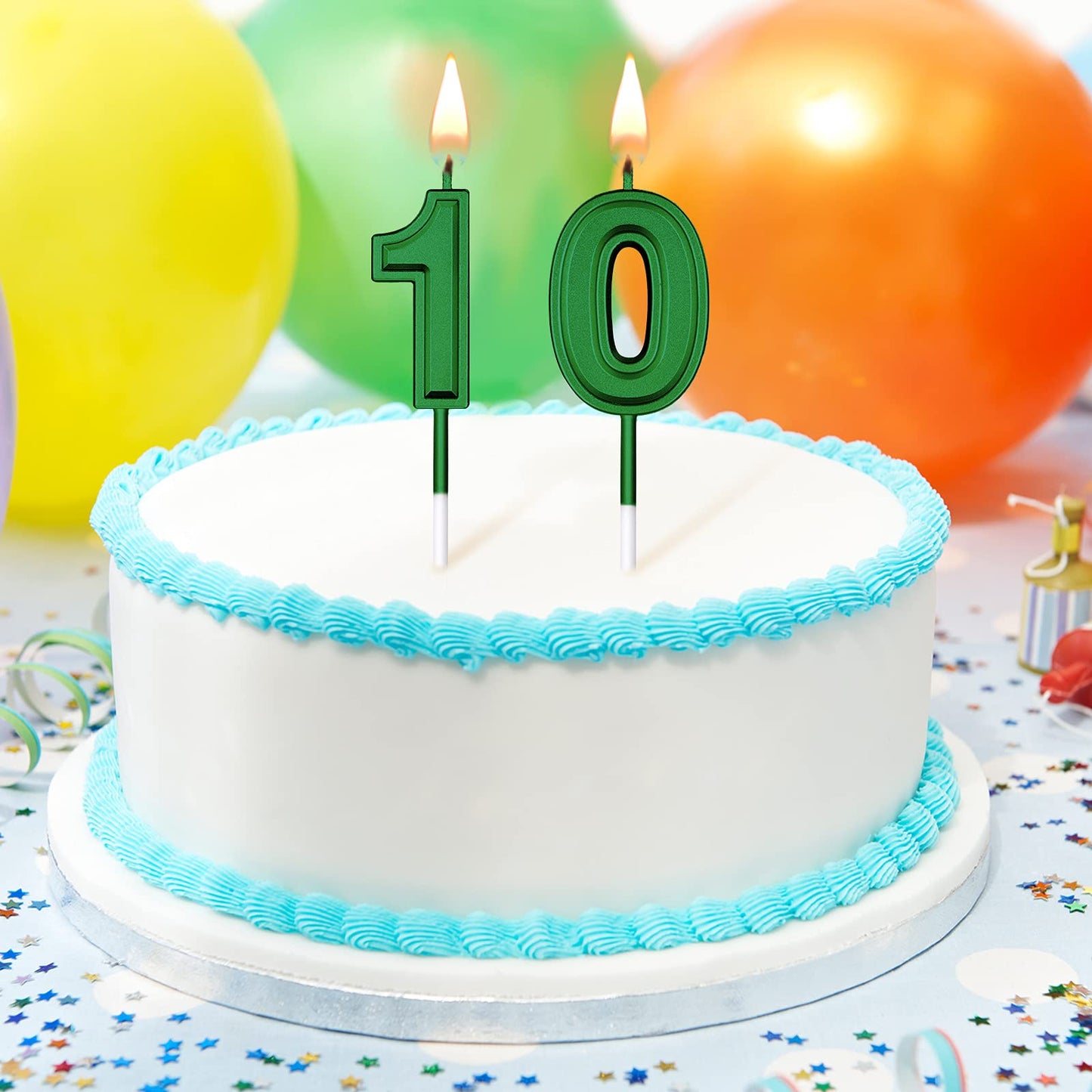 10th Birthday Candles Cake Numeral Candles Happy Birthday Cake Candles Topper Decoration for Birthday Wedding Anniversary Celebr