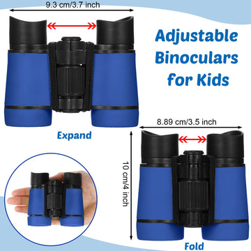 6 Pack Kids Binoculars Shock Proof Toy Binoculars Set For Age 3-12 Years Boys Girls Hunting Folding Small Telescope Birthday Gifts Bird Watching Educational Learning Camping Outdoor (Stylish Colors)