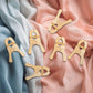 Simgoing 6 Pcs Wooden Play Clips For Kids Montessori And Waldorf Fort Building Kit Silk Clips Giant Wooden Handmade Fort Building For Blankets Silk Construction(White)
